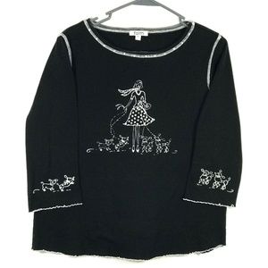 Faith Sweater XL Pet Beaded Embroidered Graphics